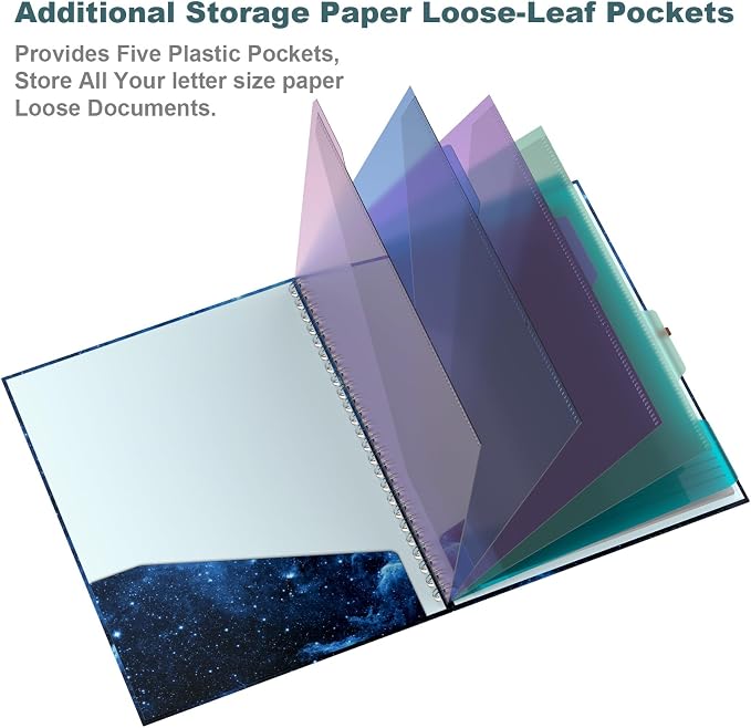 Hongri Clipboard Folio with Refillable Lined Notepad, 8.5 x 11 Folders with - Image 2