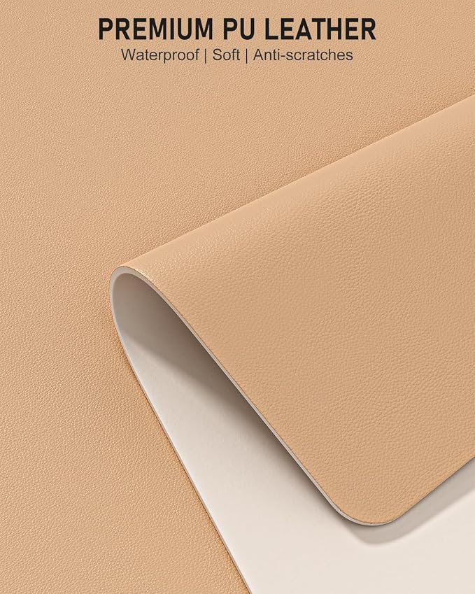 Desk Pad, 23.6" x 13.8" PU Leather Non-Slip Desk Mat Large Mouse Pad - Image 3