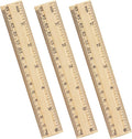 ZZTX 3 Pack Wooden Ruler 6 Inch Rulers Bulk Wood Measuring Ruler by ZZTX