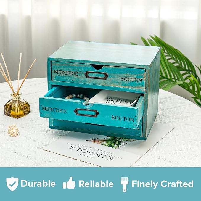 Turquoise 3-Tier Drawer Unit - Image 7