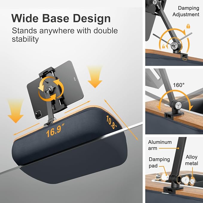 ERGONOV Tablet Pillow Stand for Lap Use, Adjustable iPad Holder - Image 6
