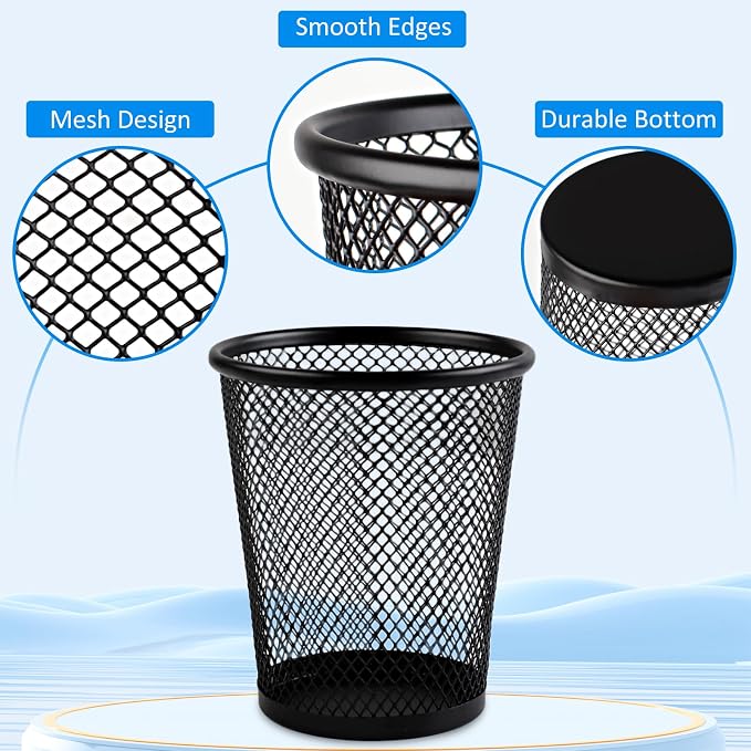 AZUREAL Pencil Holder 2 Pack, Premium Metal Pen Cup Holder - Image 4