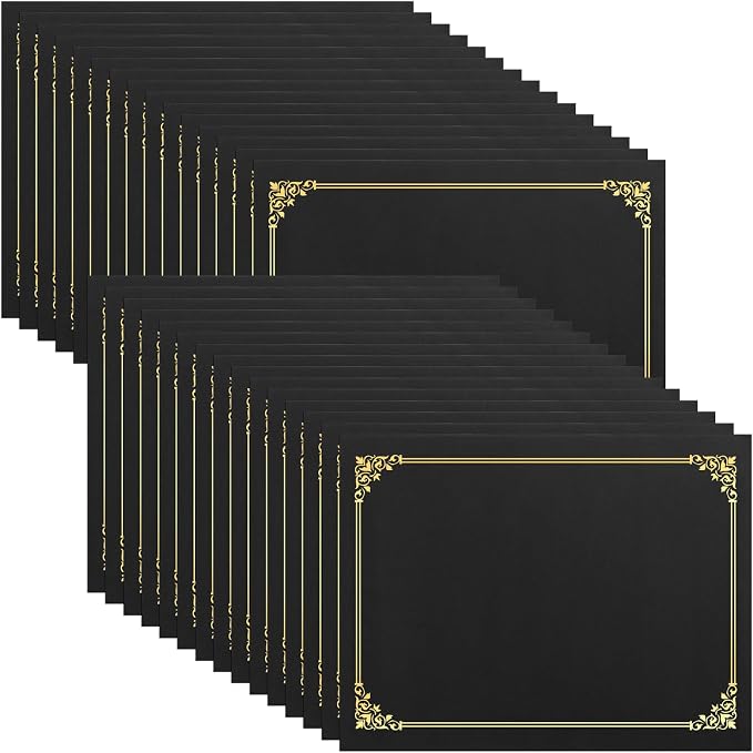 SUNEE Certificate Holders, Diploma Covers Gold Foil Border, by SUNEE