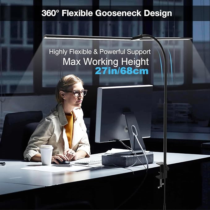 Hensam 31.5in Desk Lamps for Home Office, LED Desk Light - Image 5