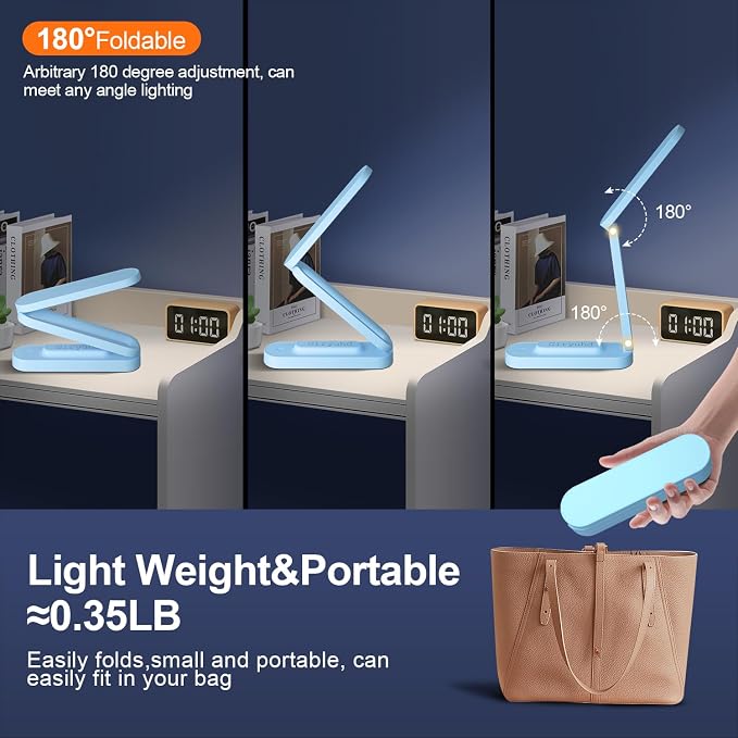 Giryuhd LED Desk Lamp for Office Home & Battery Operated Lamp Rechargeable Lamp - Image 3