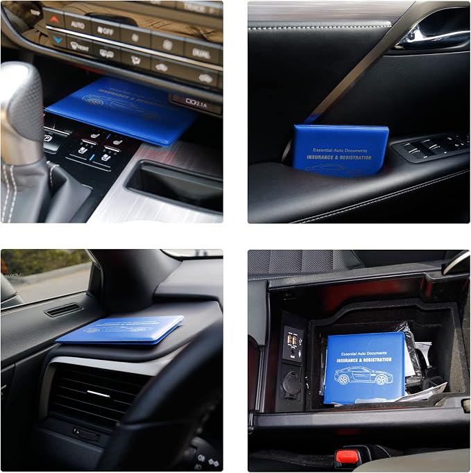 UYYE Car Registration and Insurance Card Holder, Vehicle Glove Box Car Organizer - Image 6