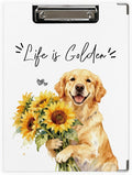 Golden Retriever Clipboard, Sunflower Dog Clipboard by Unknown