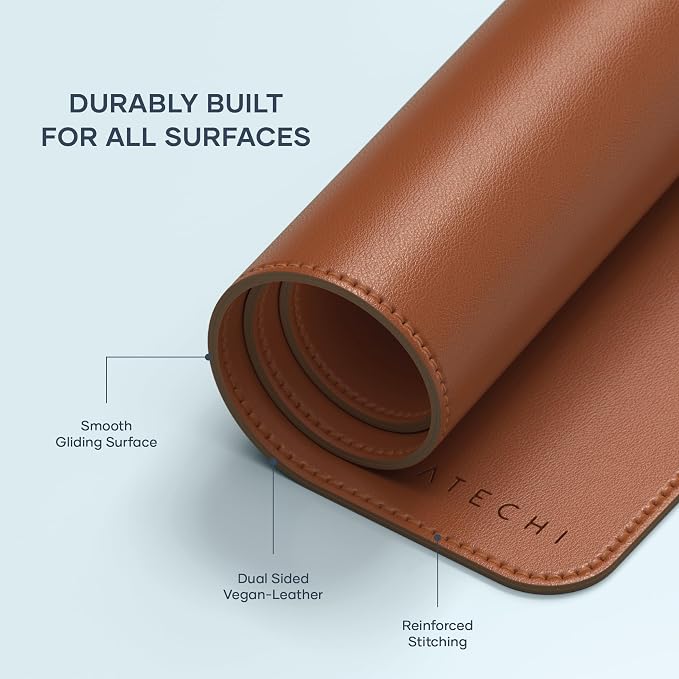 Satechi Vegan Leather Desk Mat, Large Mouse Pad Scratch and Water Resistant - Image 6