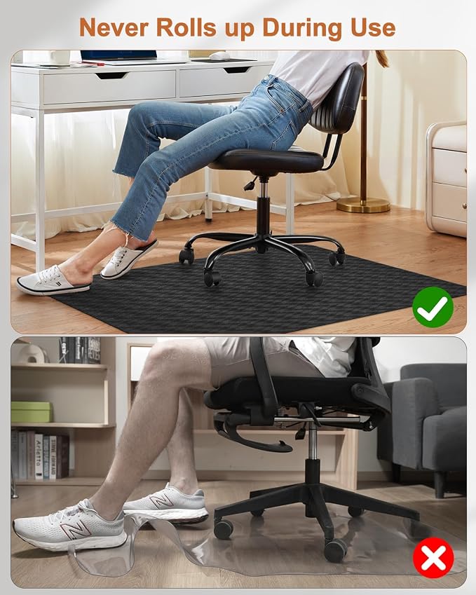 Blvornl Large Office Chair Mat for Hardwood Floor, Rolling Chair Mat for Hard - Image 8