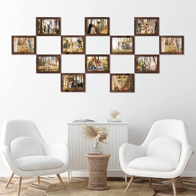 Giftgarden 5x7 Picture Frame Brown Set of 12 - Image 7