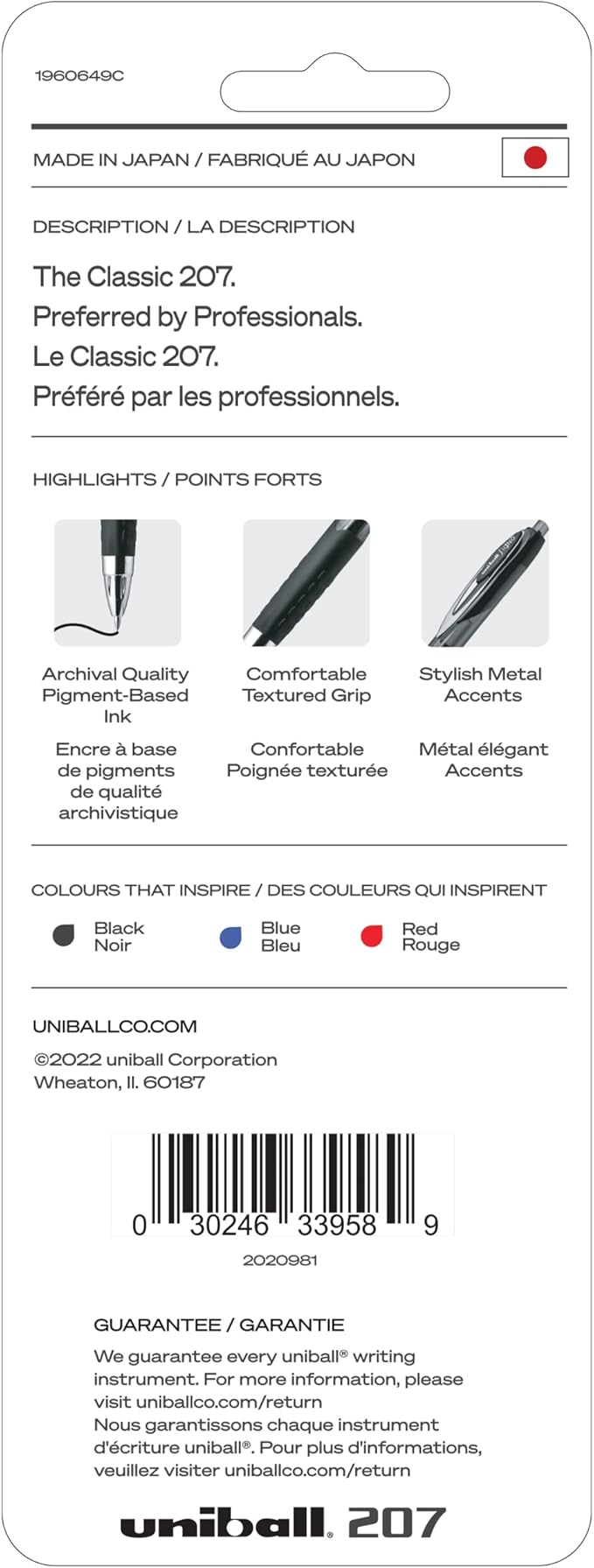 uniball 207 Retractable Gel Pens, Medium Point, 3 Pack - Image 2