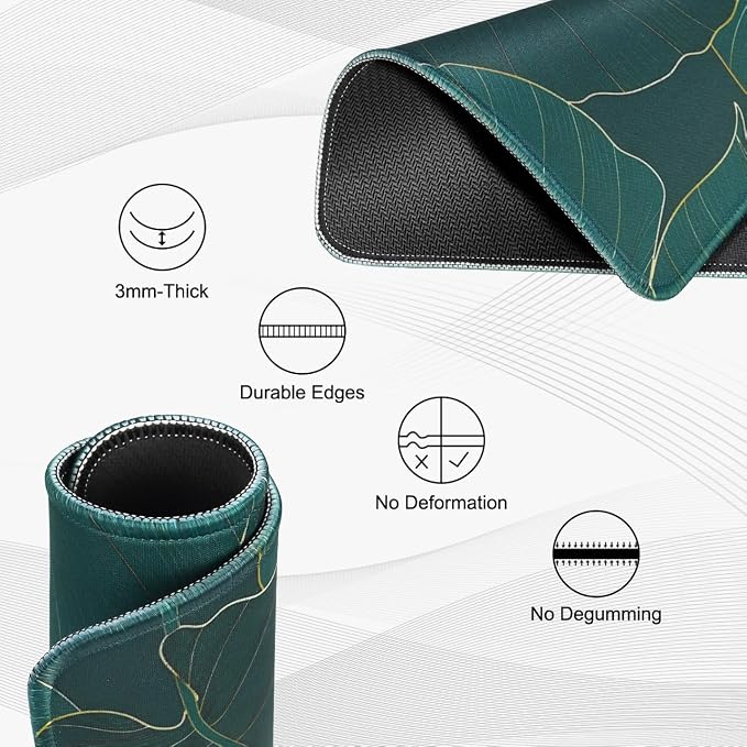 JIKIOU 3 Pack Mouse Pad with Stitched Edge, Portable Size-10.2x8.3in Leaf | - Image 3