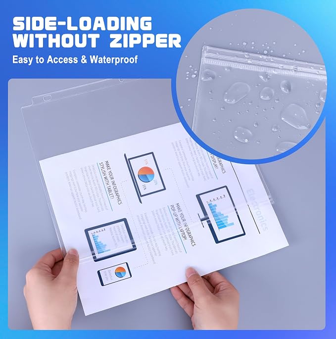 Antner 30 Pack Letter Size Binder Pockets - Image 4
