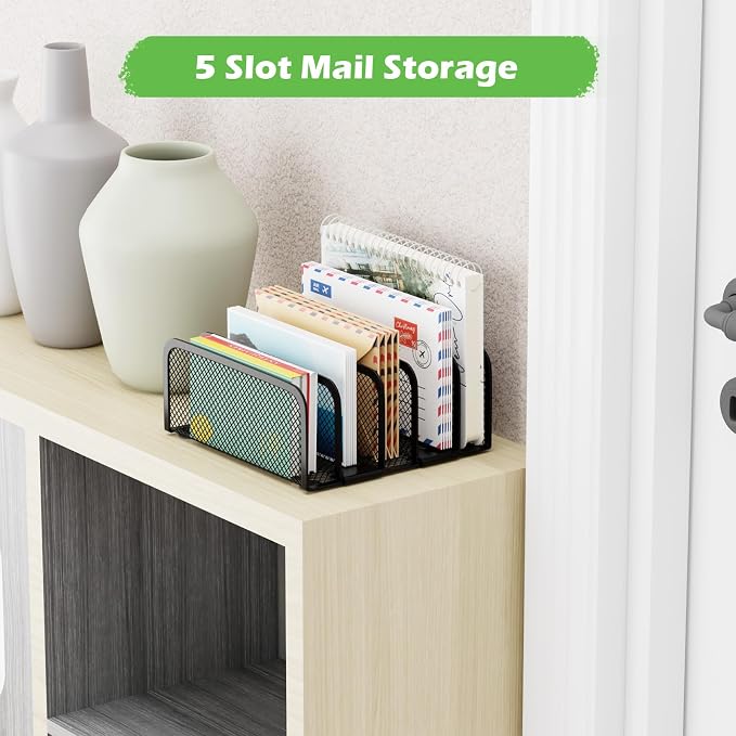 Mail Organizer Countertop 2 Pack, Metal File Holder - Image 5