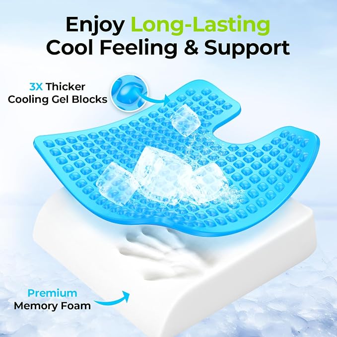 AUVON Gel Wheelchair Seat Cushion, Waterproof Cover, Pressure Sore & Ulcer | - Image 3