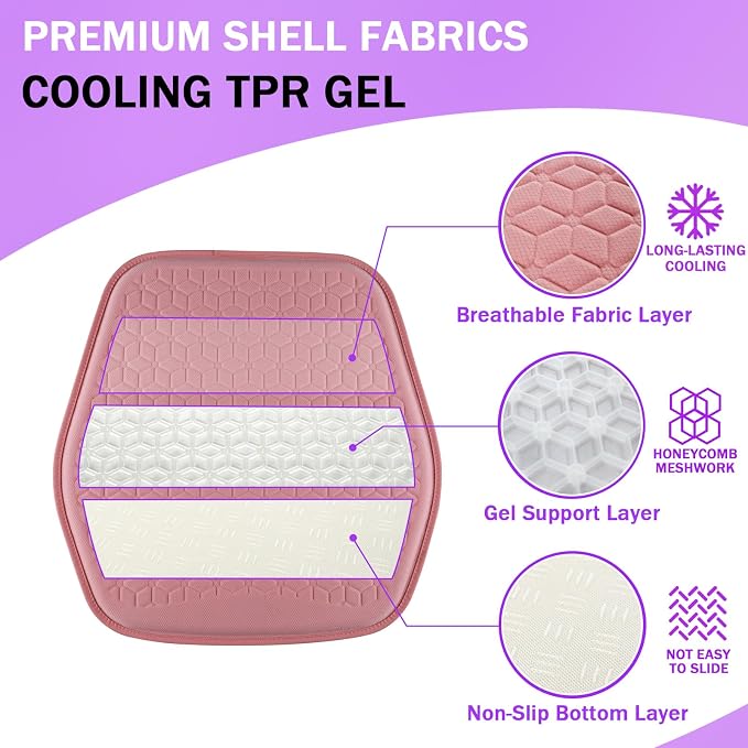 Thin Gel Seat Cushion for Car Seat, Office Chair, Wheelchair, Golf Cart - Image 3