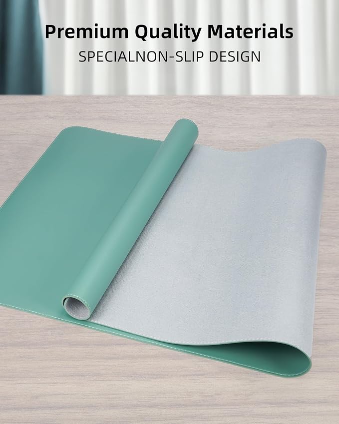 Leather Desk Pad Protector, Desk Mat, Large Mouse Pad, Non-Slip Desk Pad - Image 2