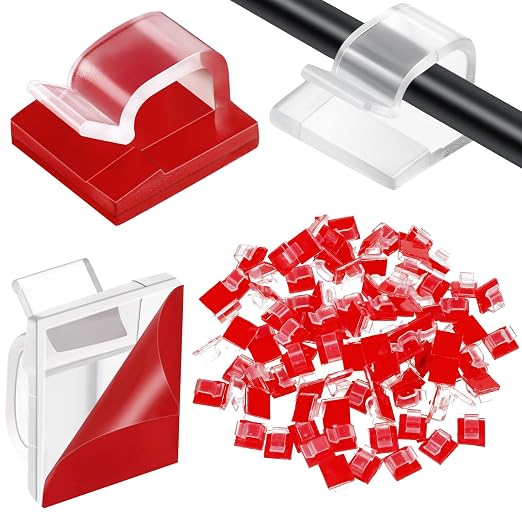 Blulu 100 Pcs Adhesive Cable Clips Bulk Wire Holder by Blulu