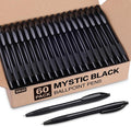 Black Pens Bulk, 60 Pack Gripped Slimster Ballpoint Pens | Black Ink 1.0mm by Sikao