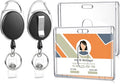 2 Set Badge Holder Retractable Clip Heavy Duty Badge Reel by BESARME