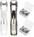 Portable Binder Clip Stapler, Includes 100 Reusable Clips, Handheld Paper Clam by Unknown