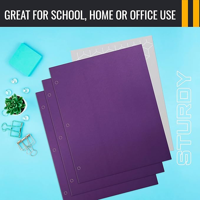 Better Office Products Two Pocket Portfolio Folders, Letter Size Paper Folders - Image 6