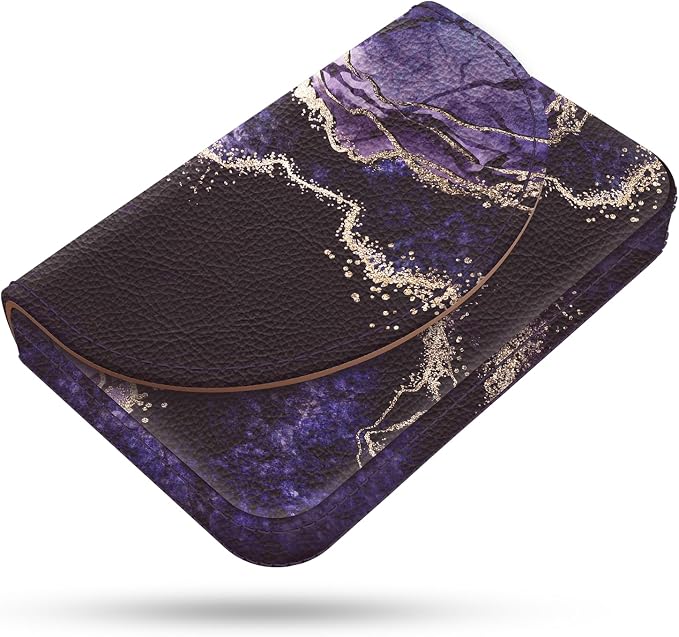 Business Card Holder，PU Leather Business Card Case Color Printing Pattern Card by xiviers