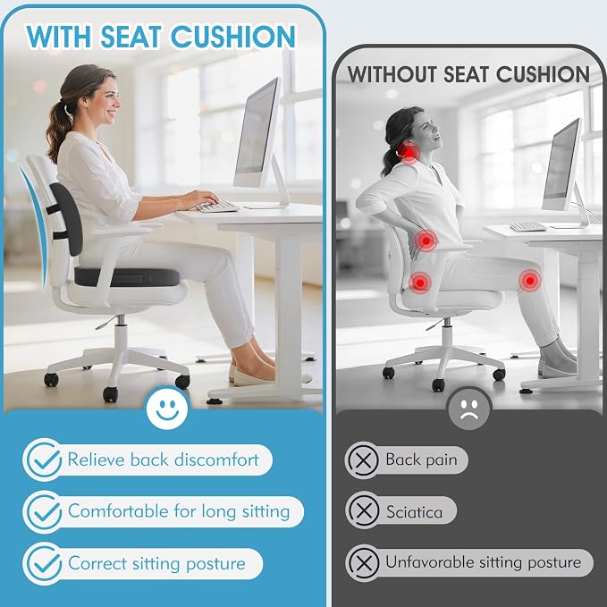 CushZone Seat Cushion, Lumbar Support Pillow - Image 4