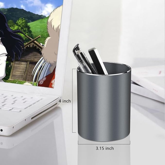 Pen holder, aluminum alloy waterproof pen holder, desktop simple and modern - Image 4