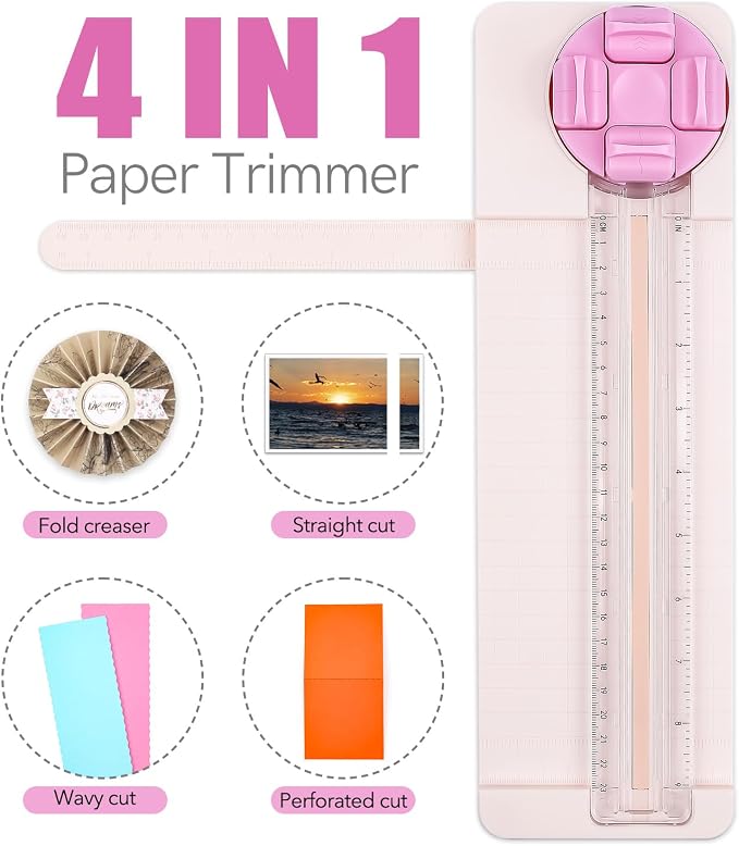 4-in-1 Paper Trimmer, 4Style Multi-Function Scrapbooking Tool - Image 2