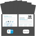 Two Pocket Folders, PANDRI 50 Pack 2 Pocket Folders, Letter Size Paper File by PANDRI