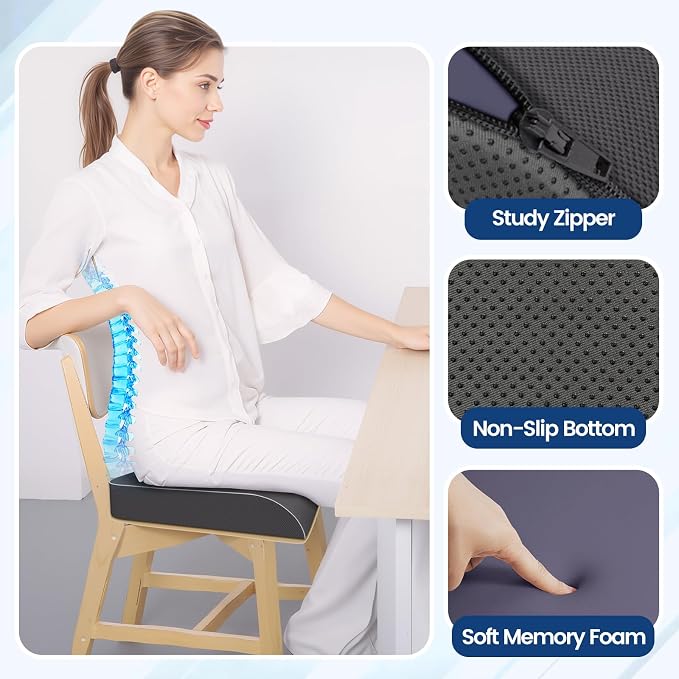 SweetSlubr Seat Cushion for Tailbone Pain Relief, Office Chair Cushion - Image 7