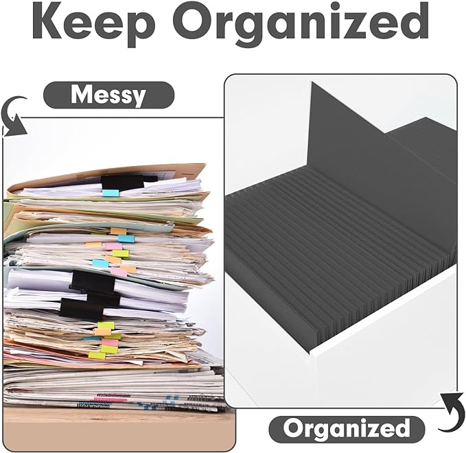 Two Pocket Folders, PANDRI 50 Pack 2 Pocket Folders, Letter Size Paper File - Image 3