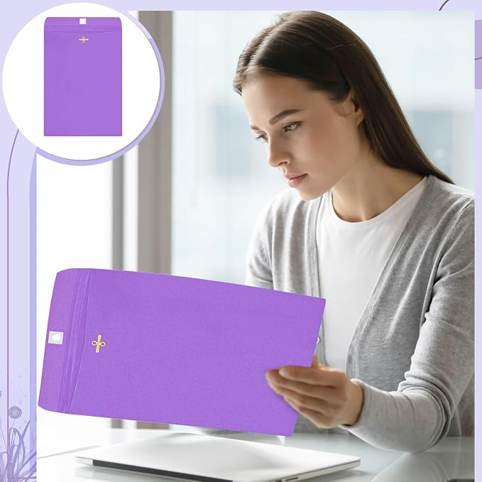 Geyee 100 Pcs Clasp Manilla Envelopes 9 x 12 Inch Gummed Colored Envelopes - Image 6