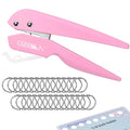 Single Hole Punch, with 30 Pcs Loose Leaf Binder Rings, 1/4" Hole Punches by Cgerma
