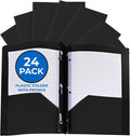 24 Pack Black Plastic Folders by EPI