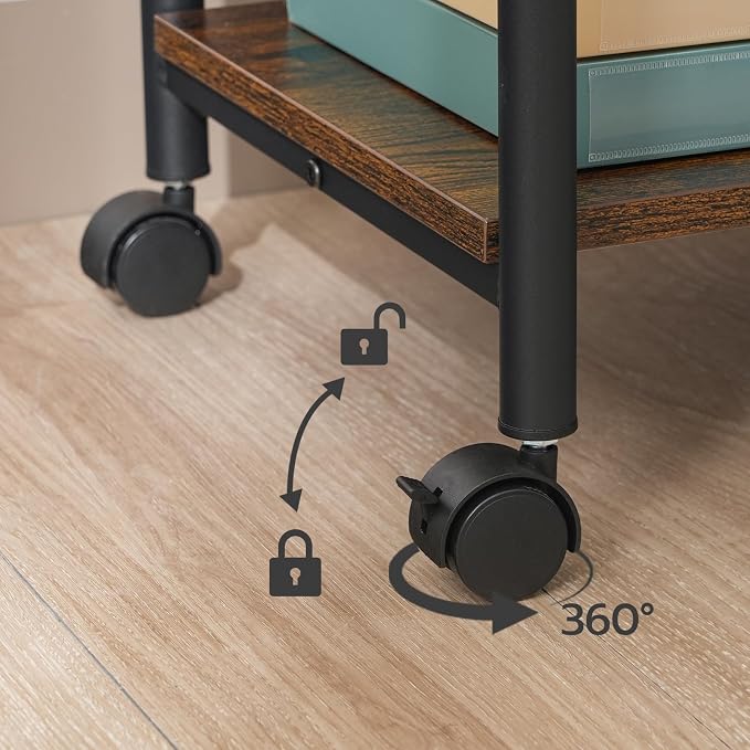HOOBRO Printer Stand, 2-Tier Industrial Under Desk Printer Cart - Image 7