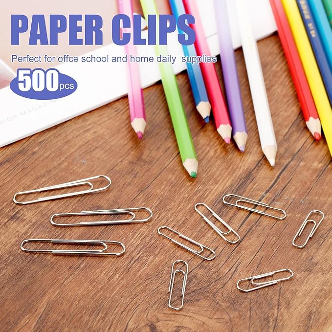 Paper Clips, Premium Silver Paperclip Large Medium and Small, Rustproof Metal - Image 7