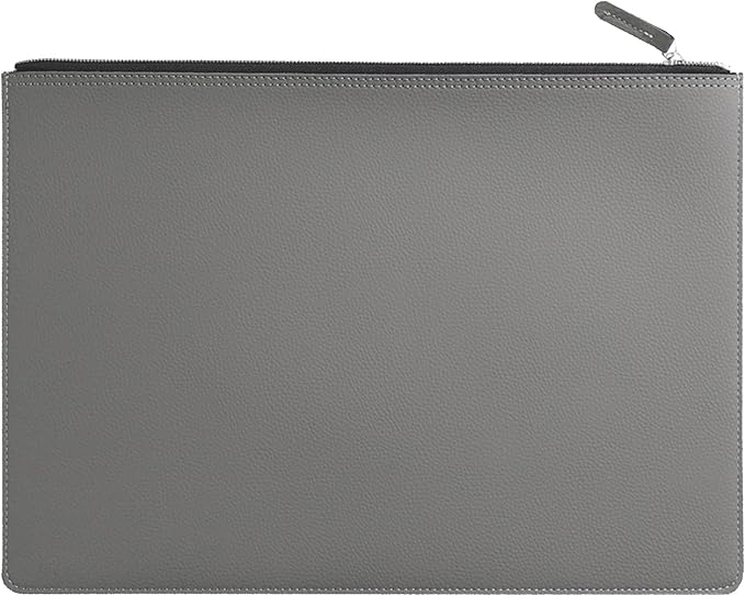 PU Leather A4 File Folder Zipper Document Holder Envelope Folder Case by yufocusqc