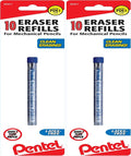 Pentel PDE1BP2 Refill Eraser for AL, AX and PD Pencil Series 5 Pieces per Tube by PentelofAmerica