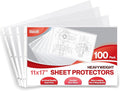 Dunwell 11x17 Sheet Protectors Landscape -, 11 x 17 Ledger Size Plastic Sleeves by Dunwell
