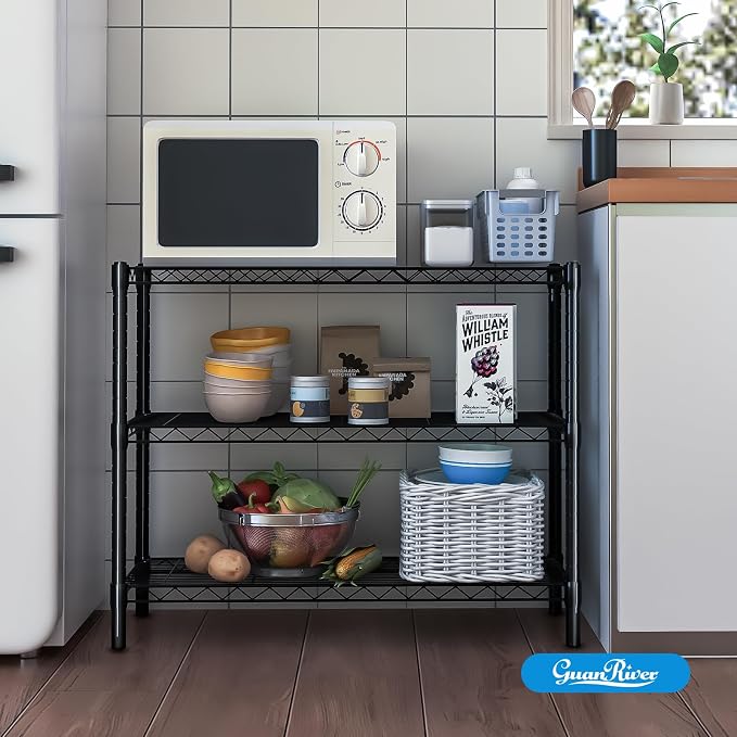 Guan River 3-Shelf Adjustable Metal Wire Shelving, Sturdy and Durable, Storage - Image 2