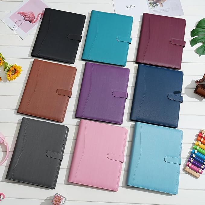 Wonderpool A4 PU Leather Portfolio Holder Ring File Document Case - Image 6