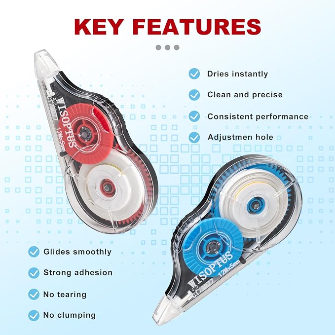 15PCS Correction Tape, 39.37ft Each, Opaque and Easy to Use Tear-Resistant - Image 2