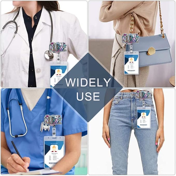 Funny Nurse Badge Reel Holder Retractable, Cute Nurses Week Gifts ID Badge Reel - Image 6