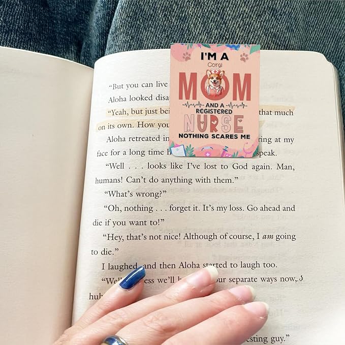 I'm a Corgi Mom and a Registered Nurse Nothing Scares Me Magnet Bookmark Welsh - Image 3