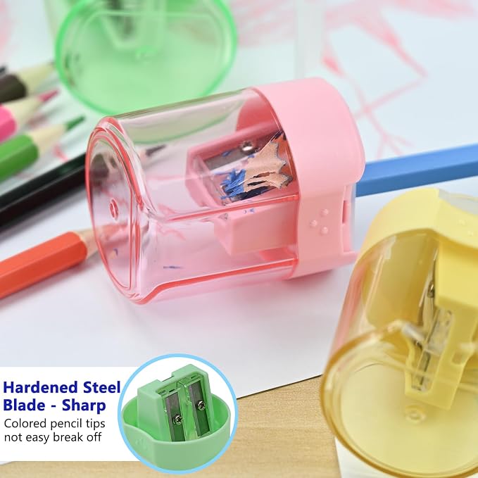 Colored Pencil Sharpener Bulk for Kids Manual Handheld Crayon Sharpeners | - Image 4