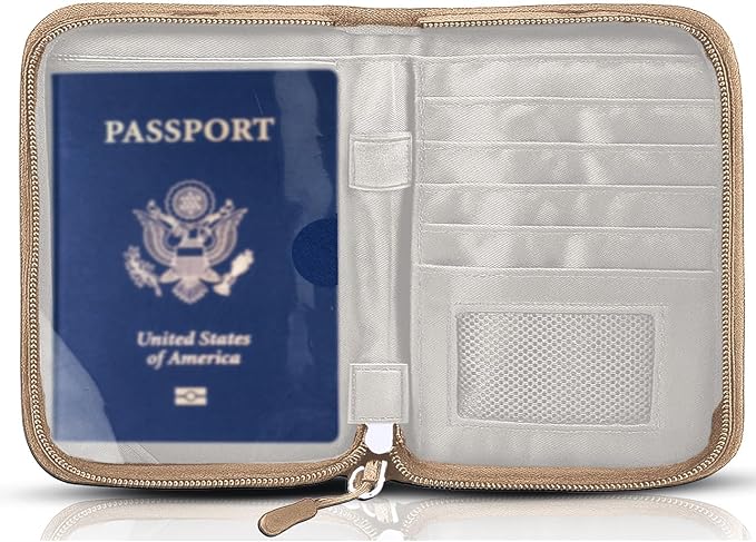Passport Holder for Travel Essentials, RFID Blocking Protector Passport Wallets by Unknown