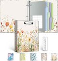 Mini Binder Organizer for 5.5" x 8.5" Paper ，1 Inch 3 Ring Binder by KLLVE