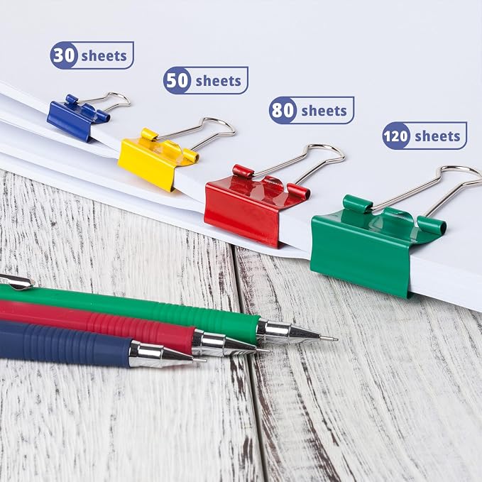 Mr. Pen- Metal Binder Clips, Bulk Paper Clamps - Image 3